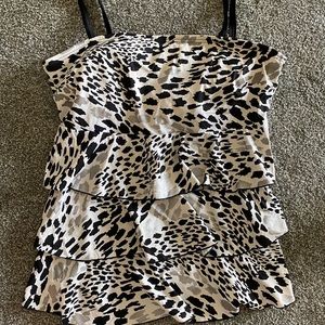 Black and White Lane Bryant Tankini Top- Size 18